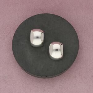 sterling silver vintage curved clip-on earrings